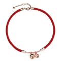 Bell s925 silver anklet for women 2022 new style national trend palace bell foot decoration handmade red rope animal year anklet.