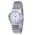 Vintage Stainless Steel Elastic Telescopic Strap Quartz Watch/ Fashion Simple Digital Dial Quartz Watch Couple Gift. 
