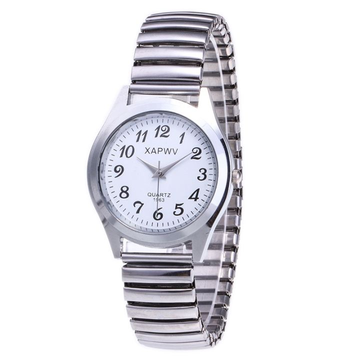 Vintage%20Stainless%20Steel%20Elastic%20Telescopic%20Strap%20Quartz%20Watch/%20Fashion%20Simple%20Digital%20Dial%20Quartz%20Watch%20Couple%20Gift%20-%20Image%203