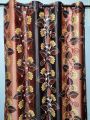 Curtain Porda Synthetic curtains Indian porda window protector 45*80 inch standard size Brown Flowers 4 kuchi curtain. 