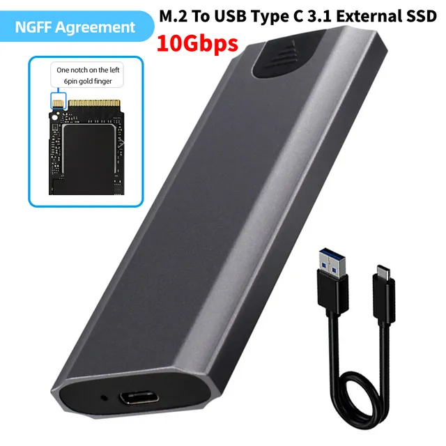 Nvme%20Ssd%20M2%20Case%20Nvme/sata%20Dual%20Protocol%20M.2%20To%20Usb%20Type%20C%203.1%2010gbps%20Ssd%20Adapter%20For%20Nvme%20Ngff%20Sata%20Hard%20Drive%20Enclosure%20-%20Image%204