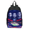 New printed football star peripheral school bag Messi C, Rombappe, Neymar student cartoon backpack.