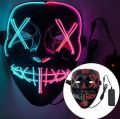 Dual color luminous mask LED party horror mask nightclub ghost face luminous mask. 
