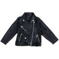 1-10Years Old Children Leather Jacket Fashion Trun-Down Collar Zipper PU Coat Boys Girls Motorcycle Outerwear. 
