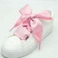 110cm Flat Satin Silk Flat Shoelaces Sweet Women Girls Ribbon Shoe Laces Sneakers 4cm Wide Smooth Shoe Strings Cordones Zapato.