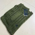 Ralph Lauren Cable-Knit Cotton Quarter-Zip Sweater โ Olive.