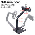 New Portable Monitor Stand-for ipad phone-Carbon-Foldable 3 layers2 layers-Drawing length 140~270mm-Load capacity 1.5kg-360° adjustment. 