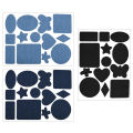 Self Adhesive Black/Blue Patch for Down Jacket Pants Cloth Repair Washable Patch. 