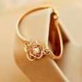 Women en Flower Crystal Rose Bangle Cuff Chain Brelet Chic Jewelry Present.