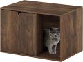 Furinno Peli Litter Box Enclosure, Hidden Cat Litter Box with Divider, 16x24. 