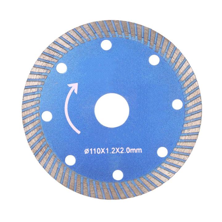 110*1.2*20mm Diamond Cutting Disc Saw Bit Continuous Turbo Diamond Blade with 8 Cooling Holes 20mm Inner Diameter Microlite Incising For Angle Grinder Architectural Engineering Architect