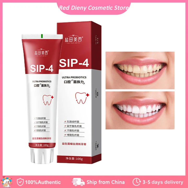 Sip-4 Probiotic Whitening Toothpaste Brightening & Stain Removing Sp-4 Probiotic Toothpaste Fresh Breath Teeth Whiten Toothpaste