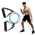 Single Resistance Band, Thera Band Exercise Tube-with Door Anchor and Manual, Resistance Training, Physical Therapy, Home Workouts Assorted Colors Shipped.