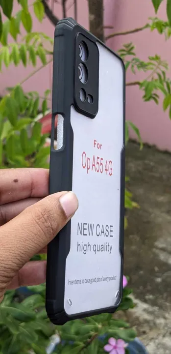 For%20Oppo%20A55%204G%20Shockproof%20Transparent%20Pc%20Tpu%20Bumper%20Military%20Grade%20Rugged%20Case%20-%20Image%205