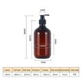 500ml Soap dispenser Easy-to-use Refillable Transparent Shampoo bottle Bathroom Plastic Shower  container for Bath Kitchen Home Hotels Travel. 