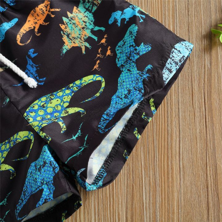 2021%20Summer%20Kids%20Baby%20Boy%20Beach%20Shorts%200-4Y%20Toddler%20Dinosaur/Leaf/Tortoise%20Print%20Drawstring%20Shorts%20Bottom%20Holiday%20Beach%20Swimwear%20-%20Image%205