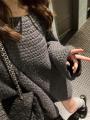 Gentle Retro Pink Thick Needle Soft Glutinous Sweater Women's Autumn and Winter Clothing Loose and Lazy Style High-Grade Pullover Top.