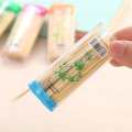 Disposable Premium Bamboo Wooden Cocktail Round Toothpicks Double Sided Portable. 