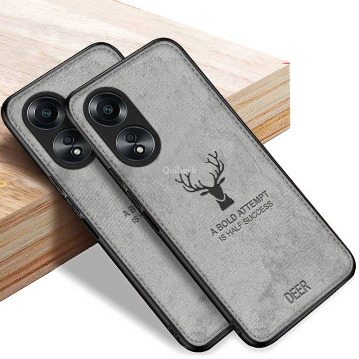Quiberk%20for%20OPPO%20A58%204G%20Case%20Fabric%20Deer%20Cloth%20Vintage%20Shockproof%20Protective%20Phone%20Back%20Cover%20-%20Image%207