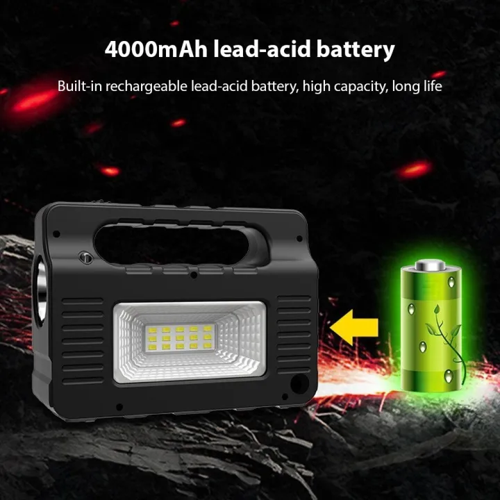 Portable%20Solar%20Generator%20with%20Solar%20Panel%20Radio%20BT%20Speaker%20Phone%20Charger%20Flashlight%20Power%20Station%20Built-in%203600mAh%20Rechargeable%20Battery%20for%20Outdoor%20Camping%20Emergency%20Illumination%20System%20with%203Pcs%20External%20Light%20Bulb%20-%20Image%204