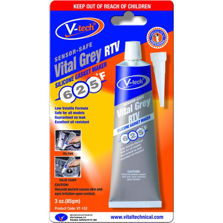 Silicone Instant Gasket Grey black 85gm 625 V-Tech VT-152 Vital Grey
