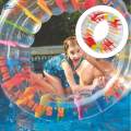 Swimming Pool Floats, Outer Dia 39in Kids Colorful Inflatable Water Wheel Roller Float Giant Roll.