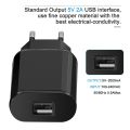 Universal Mobile Phone Charger 5V1A/5V2A USB Travel Charger Portable Wall Charger for iphone samsung Adapter EU Plug Black/White. 