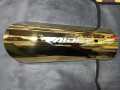 t.v.s Raider 125cc silencer Exhaust metal cover golden colour. 