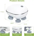 Smart Scalp Massager with Red Light - Electric, Portable, Waterproof Head Massager for Hair Growth. 