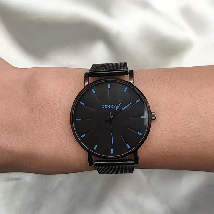 2024%20Minimalist%20Men's%20Fashion%20Ultra%20Thin%20Watches%20Simple%20Men%20Business%20Stainless%20Steel%20Mesh%20Belt%20Quartz%20Watch%20-%20Image%206