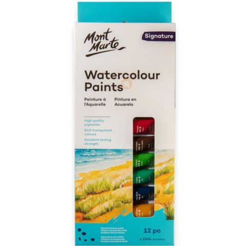 Mont Marte Watercolour Paint 12pc x 12ml