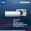 ELITE 1 Ton Non Inverter Ac Split Type Air Conditioner 5 Year Compressor Official Warranty low energy. 