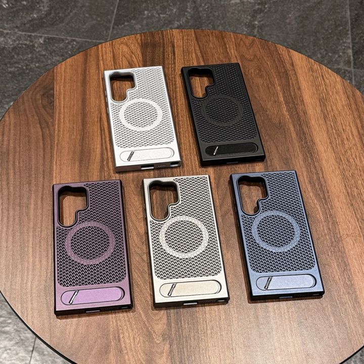HODON%20Honeycomb%20Heat%20Dissipation%20Magnetic%20Phone%20Case%20For%20Samsung%20Galaxy%20S24%20S25%20S26%20Ultra%20Plus%20S24+%20S25+%20Hidden%20Metal%20Bracket%20Holder%20Hard%20Cover%20-%20Image%203