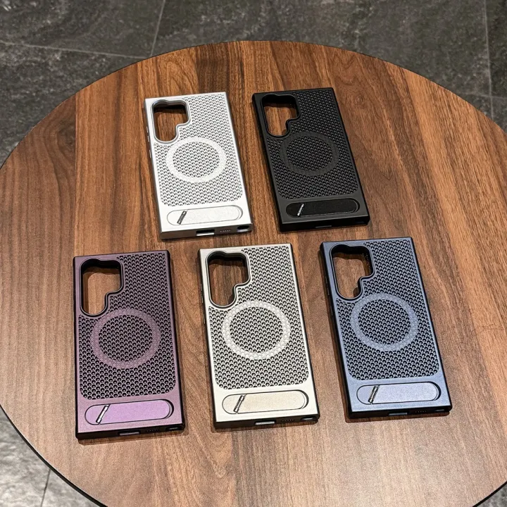 HODON%20Honeycomb%20Heat%20Dissipation%20Magnetic%20Phone%20Case%20For%20Samsung%20Galaxy%20S24%20S25%20S26%20Ultra%20Plus%20S24+%20S25+%20Hidden%20Metal%20Bracket%20Holder%20Hard%20Cover%20-%20Image%203