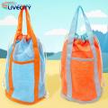 Children Mesh Beach Tote Large Capacity Quick Dry Beach Bag with Drawstring Closure Perfect for Baby Toys Seashells Travel Toiletries Portable Durable Mesh Handbag with Drainage for Shower for Kids.