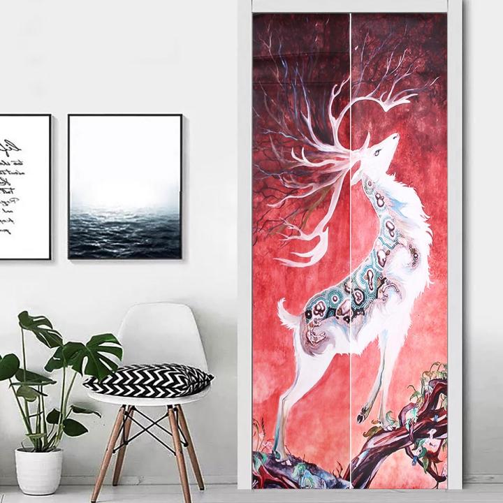 3D Door Wall Sticker FridgeDeer Waterproof Sticker Self Adhesive Paper Wrap Mural Decal