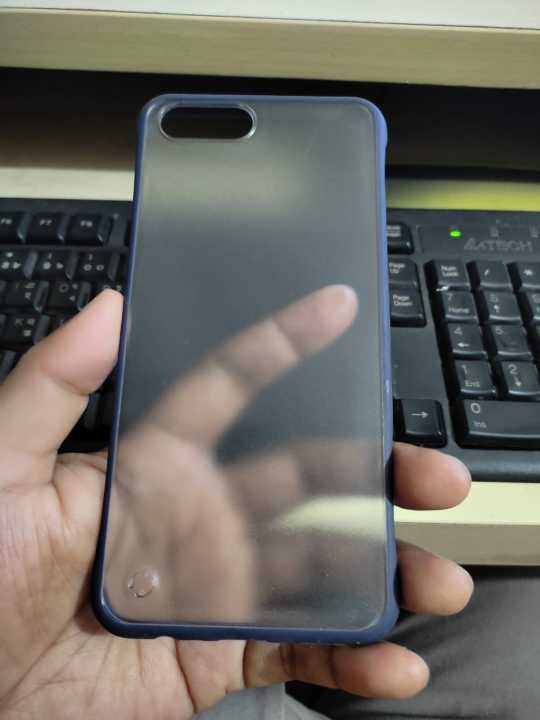 Yonpor Case For Oppo A3s  - Ultra-thin Frameless Transparent  Hard Mobile Phone Case Cover Blue