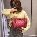 Ladies Bag Model 5944 Bag For Women Hot Red Dark Red Bag For Girls Eid Shopping Ramadan 2024 Geometric Pattern Cross Stitch Handbag Shoulder Bag.