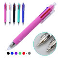 Multicolor Ballpoint Pen Include 5 Colors Ball Pen 1 Automatic Pencil Top Eraser for Marking Writing School Supply Kids Love It. 