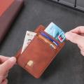1pc Slim RFID Blocking Leather Wallet Credit ID Card Holder Purse Money Case for Men Women 2018 Fashion Bag 11.5x8x0.5cm.