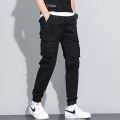 New High Quality Casual Trousers Spring Summer Outdoor Men's Joggers Cargo Pants Multi-Pocket Fashions Drawstring Full Length. 