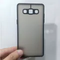 Samsung Galaxy A5 2015 - IMPT Luxurious Smoky Matte Case Shockproof Contrast Color Hit Button Hard Silicone Transparent Mobile Back Cover. 