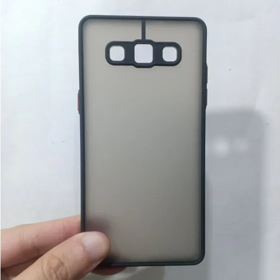 Samsung Galaxy A5 2015 - IMPT Luxurious Smoky Matte Case Shockproof Contrast Color Hit Button Hard Silicone Transparent Mobile Back Cover