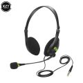 3.5mm Noise Cancelling Wired Headphones Adjustable Earphones Business Headset With Microphone For PC /Laptop/Computer. 