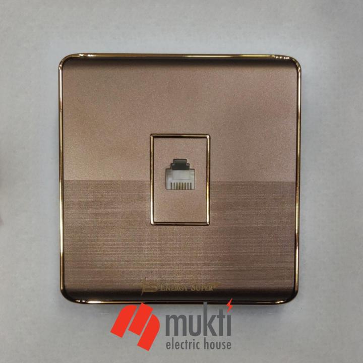Energy Super Coffee Gold Series Cat 6 Data Internet Socket Network Jack Plug Electrical Computer Outlet Cat6 Switch