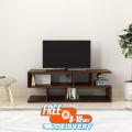 Floor Standing TV Entertainment Unit Setup Box Stand TV Cabinet with Shelves & Drawer for Books & Décor Display Unit, Upto 45 Inches Design by Nahid Furniture 18x40x12".