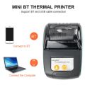 Thermal Receipt Printer (58mm), Portable POS Printer with USB and Bluetooth, compatible with Android/iOS/Windows. Ideal for supermarkets and retail stores. Supports direct thermal printing for bills and tickets, compatible with ESC/POS | Nadra-PT210. 