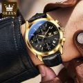 Ol_evs 2872 Leather Waterproof Quartz Fashion Watch For Men By Altasawuq - ঘড়ি -Watch. 