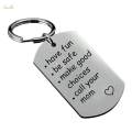 Keychain with Keyring Mommy Day Gift Meaningful Sturdy Birthday Gift Stainless.