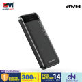 Awei P37K 2.1A Fast Charging Portable 10000mAh Power Bank - Black. 